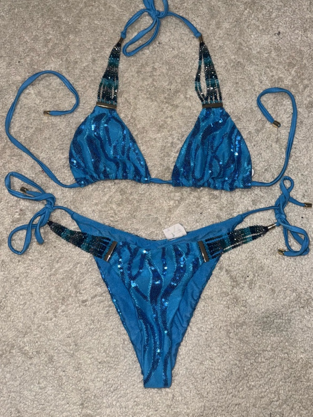 Beach Bunny Blue Sparkle Bikini